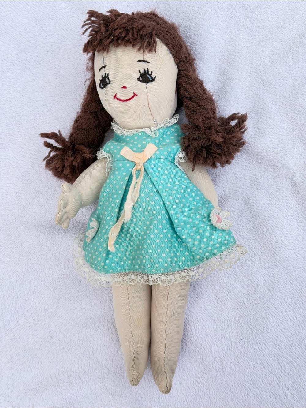 Rag Doll in Blue Dress - Vintage
